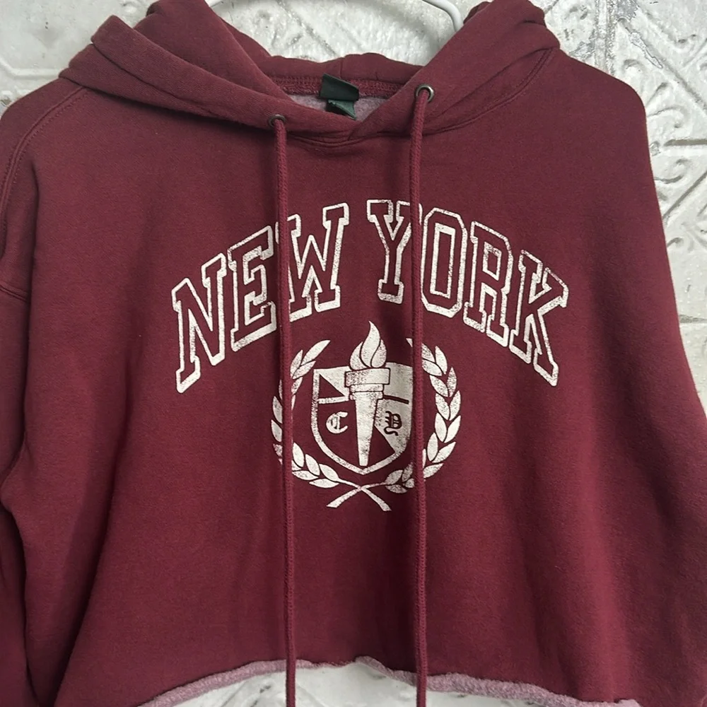 Wild Fable New York Red Cropped Sweater
